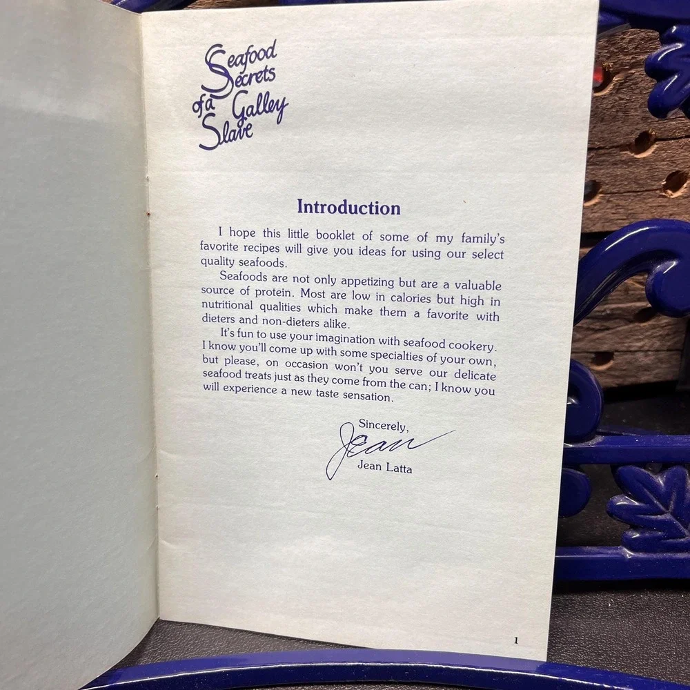 Seafood Secrets of a Galley Slave by Jean‎ Latta Oregon Cookbook Pamphlet 1978